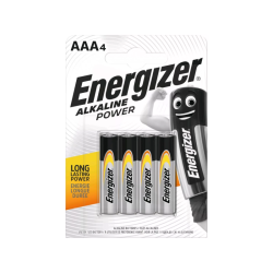 Батарейка Energizer Alkaline power LR03 AAA BL4 Alkaline 1.5V (4/48/54096) (4 шт.)