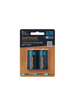 Батарейка GoPower ULTRA LR14 C BL2 Alkaline 1.5V (2/12/192) (2 шт.)