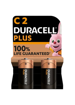 Батарейка C/ Батарейка Duracell Plus LR14 C BL2 Alkaline 1.5V (2/20/10120) (2 шт.)