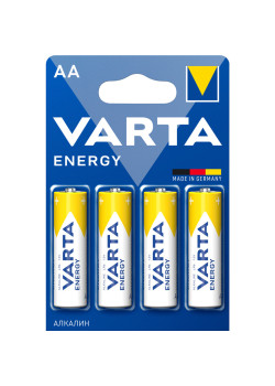 Батарейка AA/ Батарейка Varta ENERGY LR6 AA BL4 Alkaline 1.5V (4106) (4/80/400) (4 шт.)