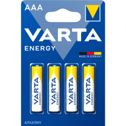 Батарейка AAA/ Батарейка Varta ENERGY LR03 AAA BL4 Alkaline 1.5V (4103) (4/40/200) (4 шт.)