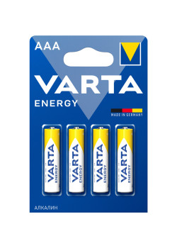 Батарейка AAA/ Батарейка Varta ENERGY LR03 AAA BL4 Alkaline 1.5V (4103) (4/40/200) (4 шт.)