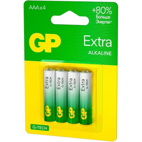 Батарея GP Extra Alkaline 24AXA21-2CRSBC4 AAA (4шт) блистер