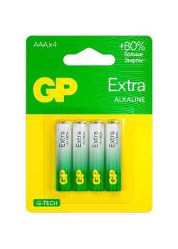 Батарея GP Extra Alkaline 24AXA21-2CRSBC4 AAA (4шт) блистер