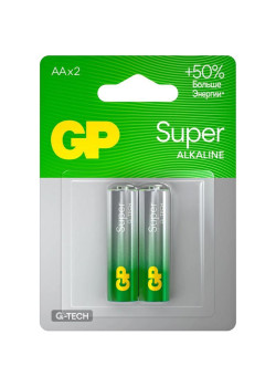 Батарея GP Super Alkaline 15AA21-2CRSBC2 AA (2шт) блистер