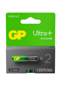 Батарея GP Ultra Plus Alkaline 24AUPA21-2CRSB2 AAA (2шт) блистер