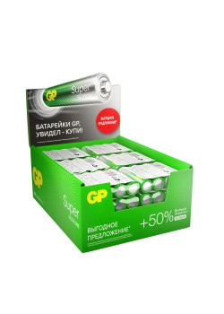 Алкалиновые батарейки GP Super Alkaline G-Tech 15А АA - 4 шт. в пленке (4 шт.)