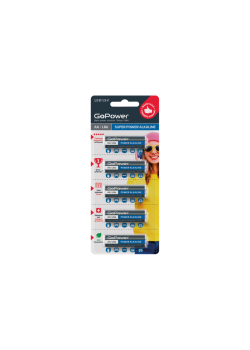 Батарейка GoPower LR6 AA BL5 Alkaline 1.5V (5/50/600)