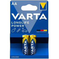 Батарейка AA/ Батарейка Varta LONGLIFE POWER (HIGH ENERGY) LR6 AA BL2 Alkaline 1.5V (4906) (2/40/200) (2 шт.)