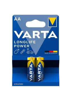 Батарейка AA/ Батарейка Varta LONGLIFE POWER (HIGH ENERGY) LR6 AA BL2 Alkaline 1.5V (4906) (2/40/200) (2 шт.)