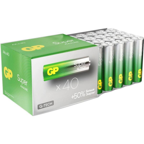 Батарея GP Super Alkaline 15AA21-2CRSWC40 AA (40шт) коробка