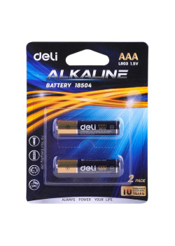Батарея Deli E18504 AAA (2шт) блистер
