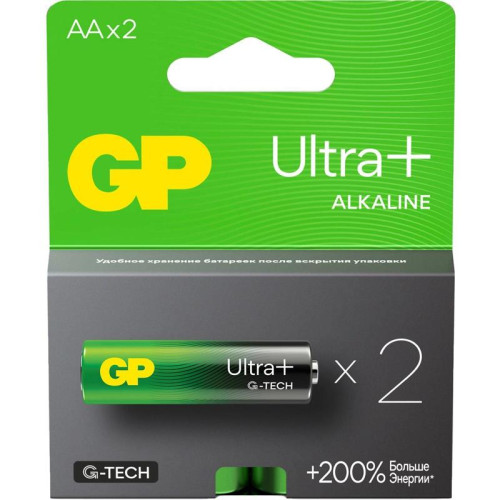 Батарея GP Ultra Plus Alkaline 15AUPA21-2CRSB2 AA (2шт) блистер