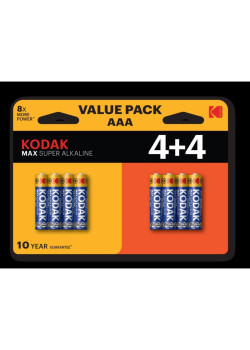Батарейка/ Батарейка LR03 4+4BL MAX SUPER Alkaline AAA