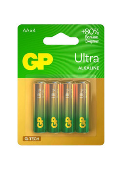 Батарея GP Ultra Alkaline 15AUA21-2CRSBC4 AA (4шт) блистер
