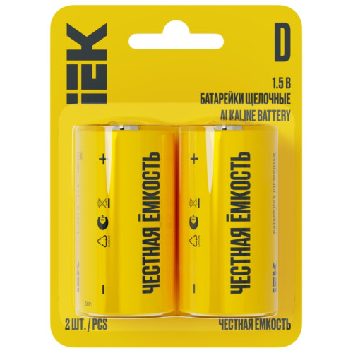 Батарейка щелочная/ Батарейка щелочная Alkaline LR20/D (блистер) I EK