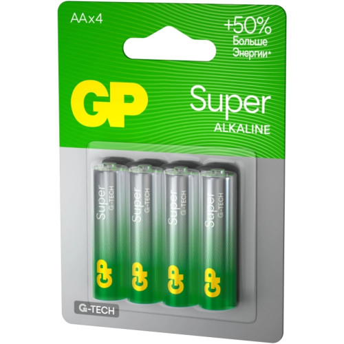 Батарея GP Super 15AA21-2CRSBC4 AA (4шт) блистер