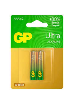Батарея GP Ultra Alkaline 24AUA21-2CRSBC2 AAA (2шт)