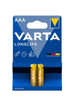 Батарейка AAA/ Батарейка Varta LONGLIFE LR03 AAA BL2 Alkaline 1.5V (4103) (2/20/100) (2 шт.)