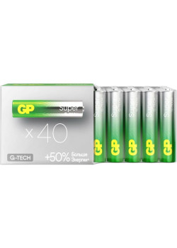 Батарея GP Super Alkaline 24AA21-2CRSWC40 AAA (40шт) спайка