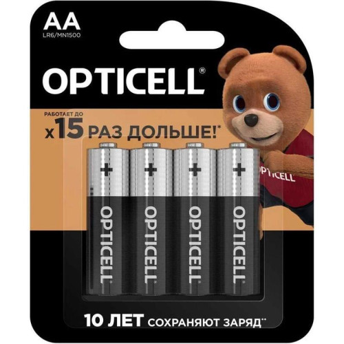 Батарея Opticell Basic LR6 AA (4шт) блистер