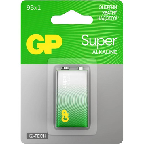 Батарея GP Super Alkaline 1604AA21-5CRSBC1 9V (1шт) блистер