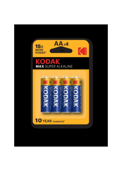 Батарейка/ Батарейка Kodak LR6-4BL MAX SUPER Alkaline [KAA-4] (80/400/17600)