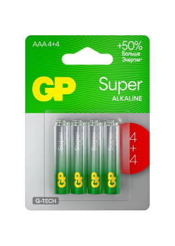 Батарея GP Super Alkaline G-Tech 24А AAA NiMH 1000mAh (8шт)
