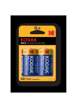 Батарейка/ Батарейка Kodak LR20-2BL MAX SUPER Alkaline [KD-2] (20/100/3200)