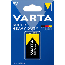 Батарейка Крона/ Батарейка Varta SUPERLIFE Крона 6F22 BL1 Heavy Duty 9V (2022) (1/10/50) (1 шт.)