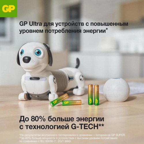 Батарея GP Ultra Alkaline 24AUA21-2CRSBC4 AAA (4шт) блистер