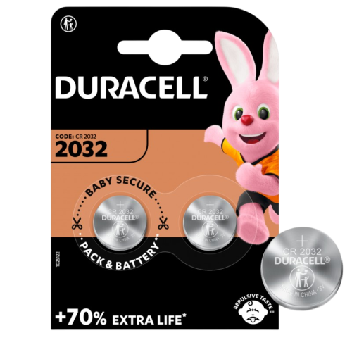 Батарейка CR2032/ Батарейка Duracell CR2032 BL2 Lithium 3V (2/20/200) (2 шт.)