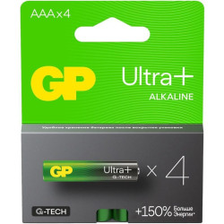 Батарея GP Ultra Plus Alkaline 24AUPA21-2CRSB4 AAA (4шт) блистер