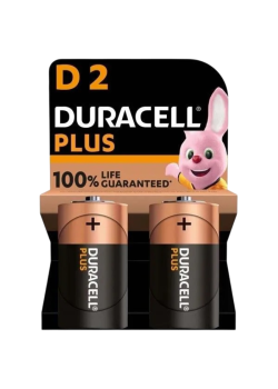 Батарейка D/ Батарейка Duracell Plus LR20 D BL2 Alkaline 1.5V (2/20) (2 шт.)