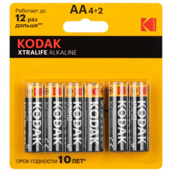 Батарейка/ Батарейка LR6-4+2BL XTRALIFE Alkaline