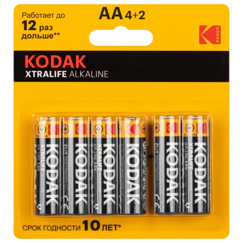 Батарейка/ Батарейка LR6-4+2BL XTRALIFE Alkaline