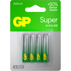 Батарея GP Super 24AA21-2CRSBC4 AAA (4шт)