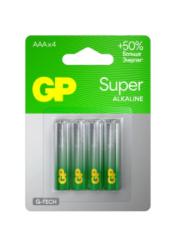 Батарея GP Super 24AA21-2CRSBC4 AAA (4шт)