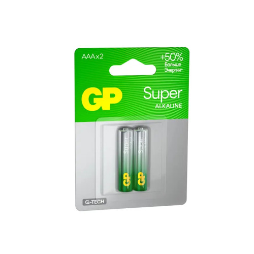Алкалиновые батарейки GP Super Alkaline G-Tech 24А ААA - 2 шт. на блистере