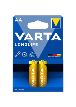 Батарея Varta Longlife LR6 Alkaline AA (2шт) блистер