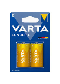 Батарейка/ Батарейка Varta LONGLIFE LR14 C BL2 Alkaline 1.5V (4114) (2/20/200) (2 шт.)