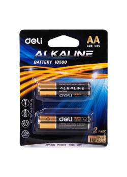 Батарея Deli E18500 AA (2шт) блистер