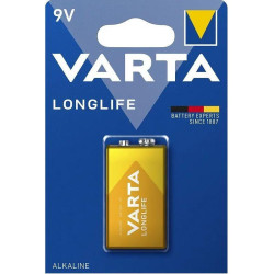 Батарейка Крона/ Батарейка Varta LONGLIFE Крона 6LR61 BL1 Alkaline 9V (4122) (1/10/50) (1 шт.)