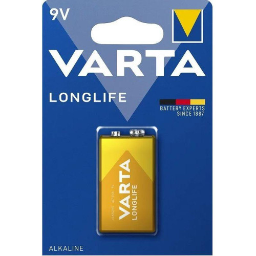 Батарейка Varta LONGLIFE Крона 6LR61 BL1 Alkaline 9V (4122) (1/10/50) (1 шт.)