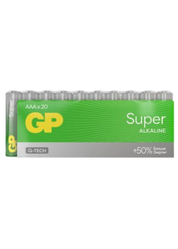 Алкалиновые батарейки GP Super Alkaline 24А ААA - 20 шт. в пленке