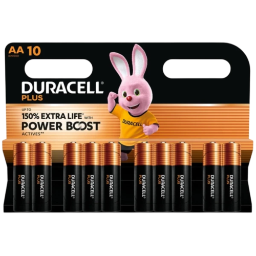 Батарейка AA/ Батарейка Duracell Plus (Power Boost) LR6 AA BL10 Alkaline 1.5V (10/120) (10 шт.)