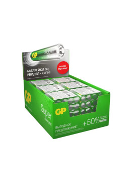 Алкалиновые батарейки GP Super Alkaline G-Tech 24А ААA - 4 шт. в пленке (4 шт.)