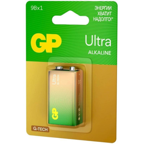 Батарея GP Ultra Alkaline 1604AUA21-5CRSBC1 9V (1шт) блистер Батарея GP Ultra Alkaline 1604AUA21-5CRSBC1 9V (1шт) блистер