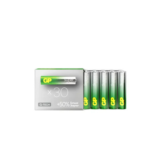 Алкалиновые батарейки GP Super Alkaline G-Tech 24А ААA - 30 шт. в пленке