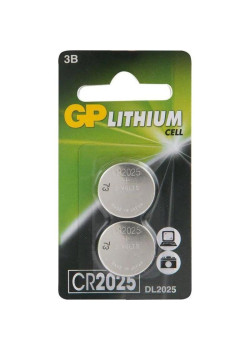 Батарея GP Lithium CR2025 (2шт) блистер